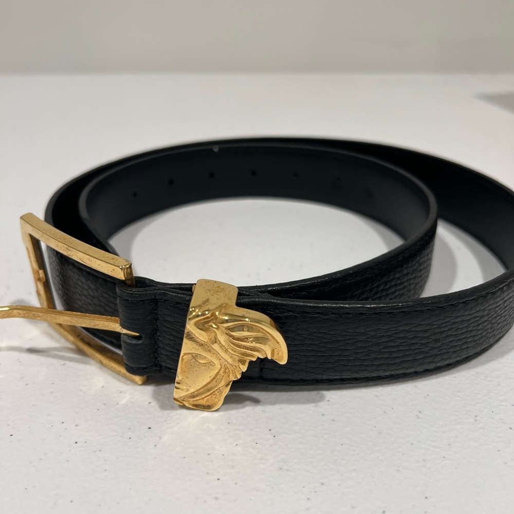 Versace Medusa leather belt (used)